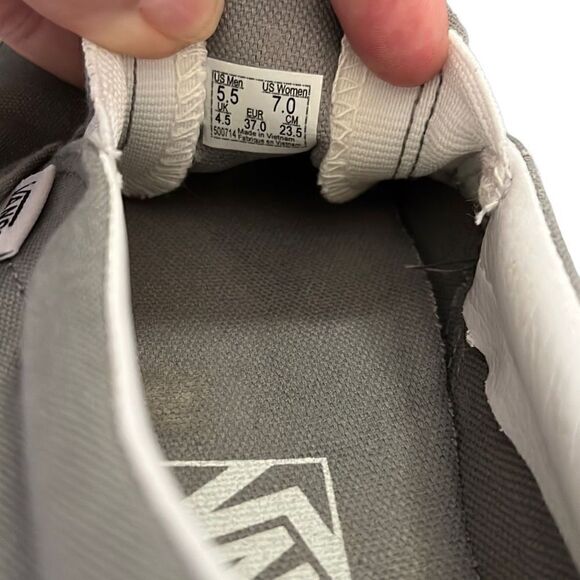 Vans slip ons. Grey. Mens 5.5 womens 7.0 main image 4
